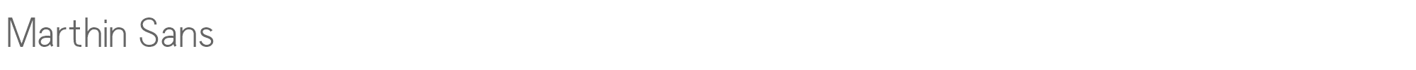 Sample characters Marthin Sans Font